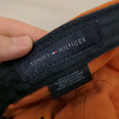 Tommy Hilfiger Slideback Hat Brownish-Orange One Size Embroidered 6 Panel