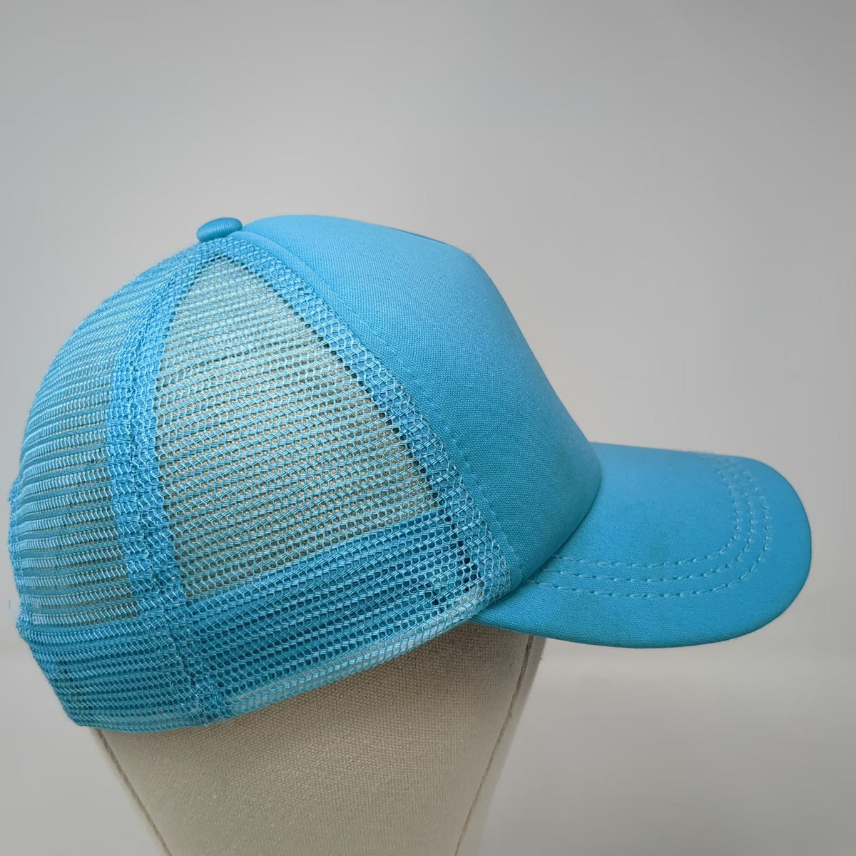 Roxy Trucker Hat Blue One Size Heart Logo Mesh Back Adjustable Snapback