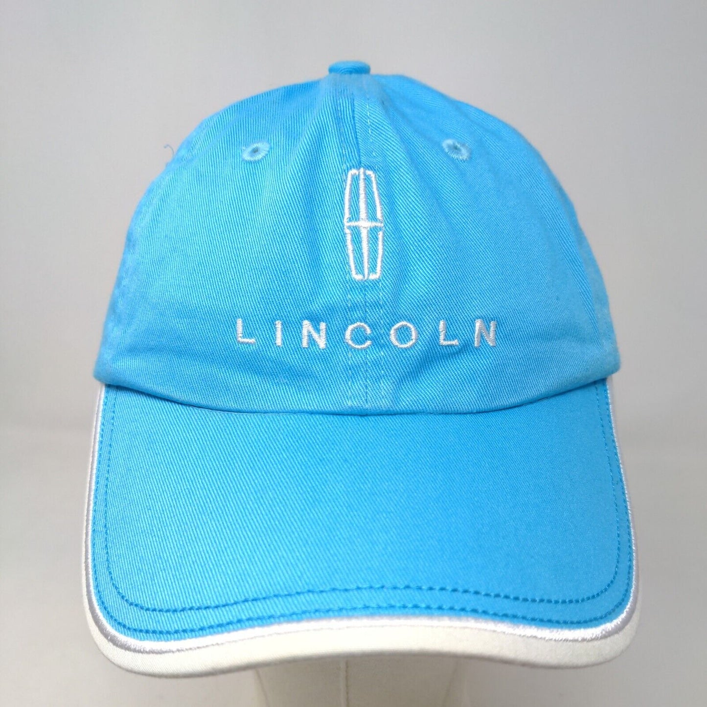 Ahead Women's Strapback Hat Blue Embroidered Lincoln Car Logo Cotton