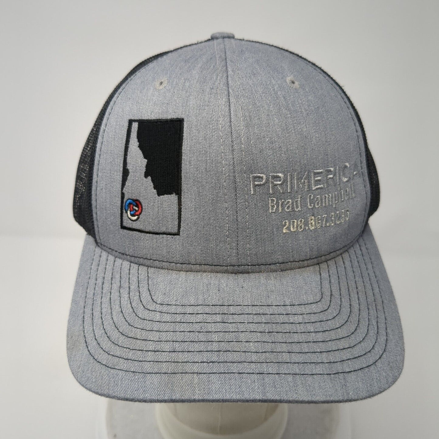 Idaho Primerica Brad Campbell Trucker Hat Gray One Size Mesh Back