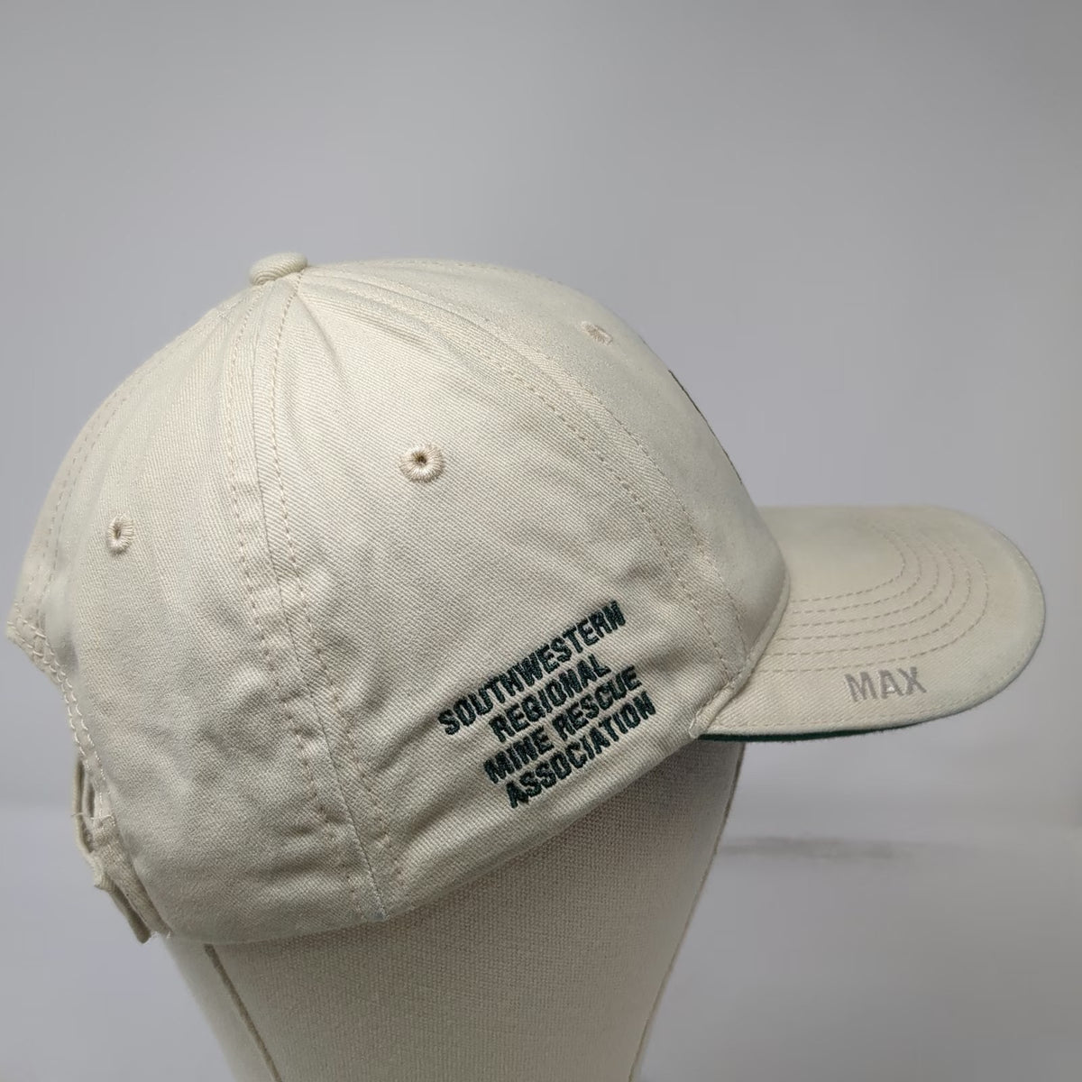 The MAX Baseball Cap Beige One Size Mine Rescue Ruidoso NM 2009 Association Hat
