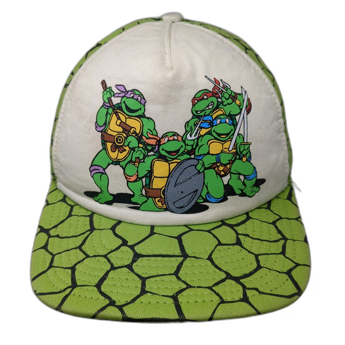Teenage Mutant Ninja Turtles 5 Panel Green One Size Shell Print Snapback Hat