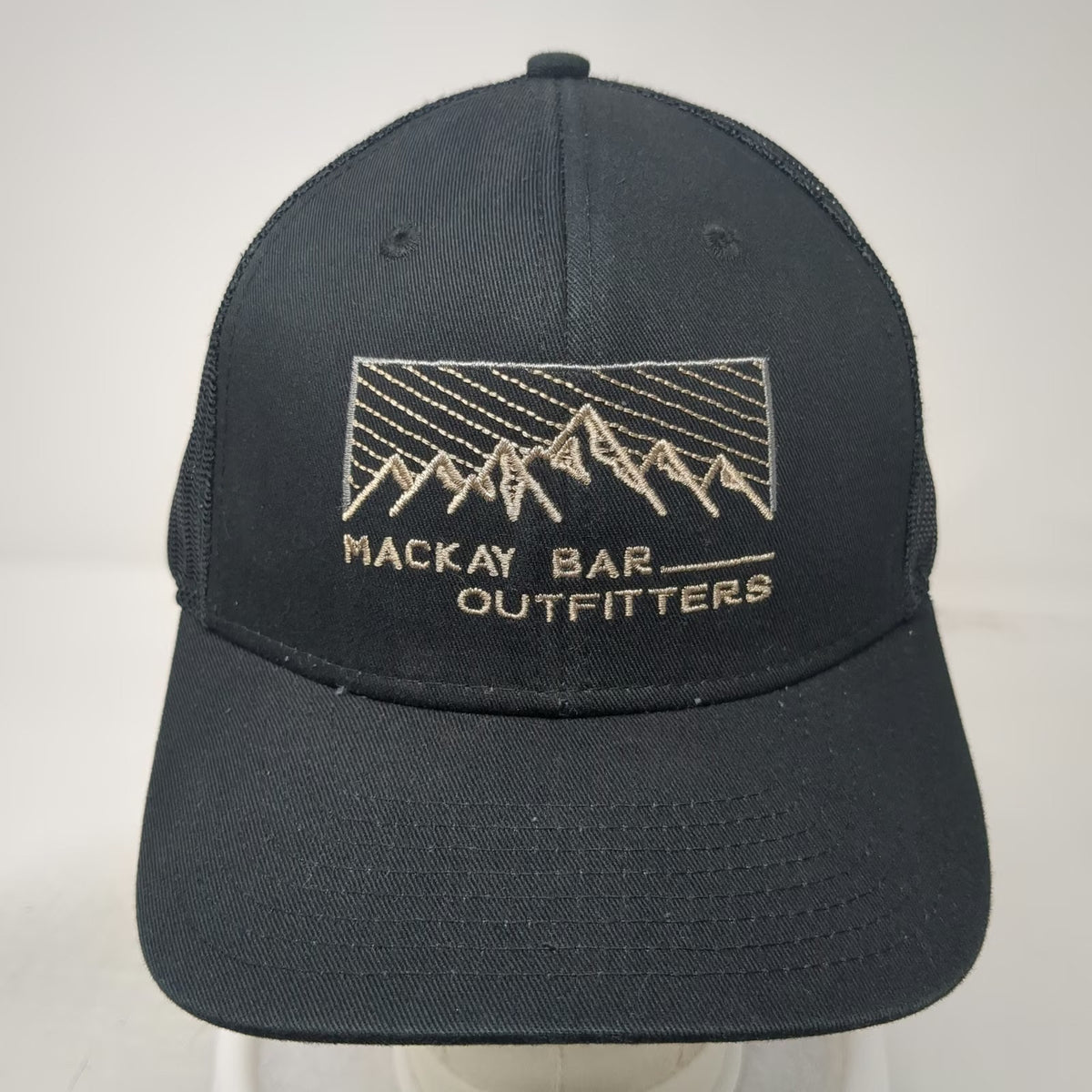 Ouray Trucker Hat Black One Size Mackay Bar Outfitters Mountain Snapback Mesh