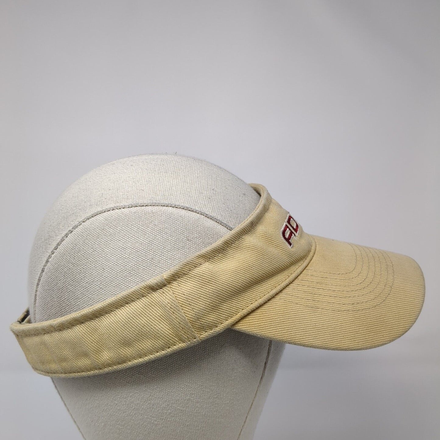 Adidas Strapback Sun Visor Hat Tan One Size Adjustable Embroidered