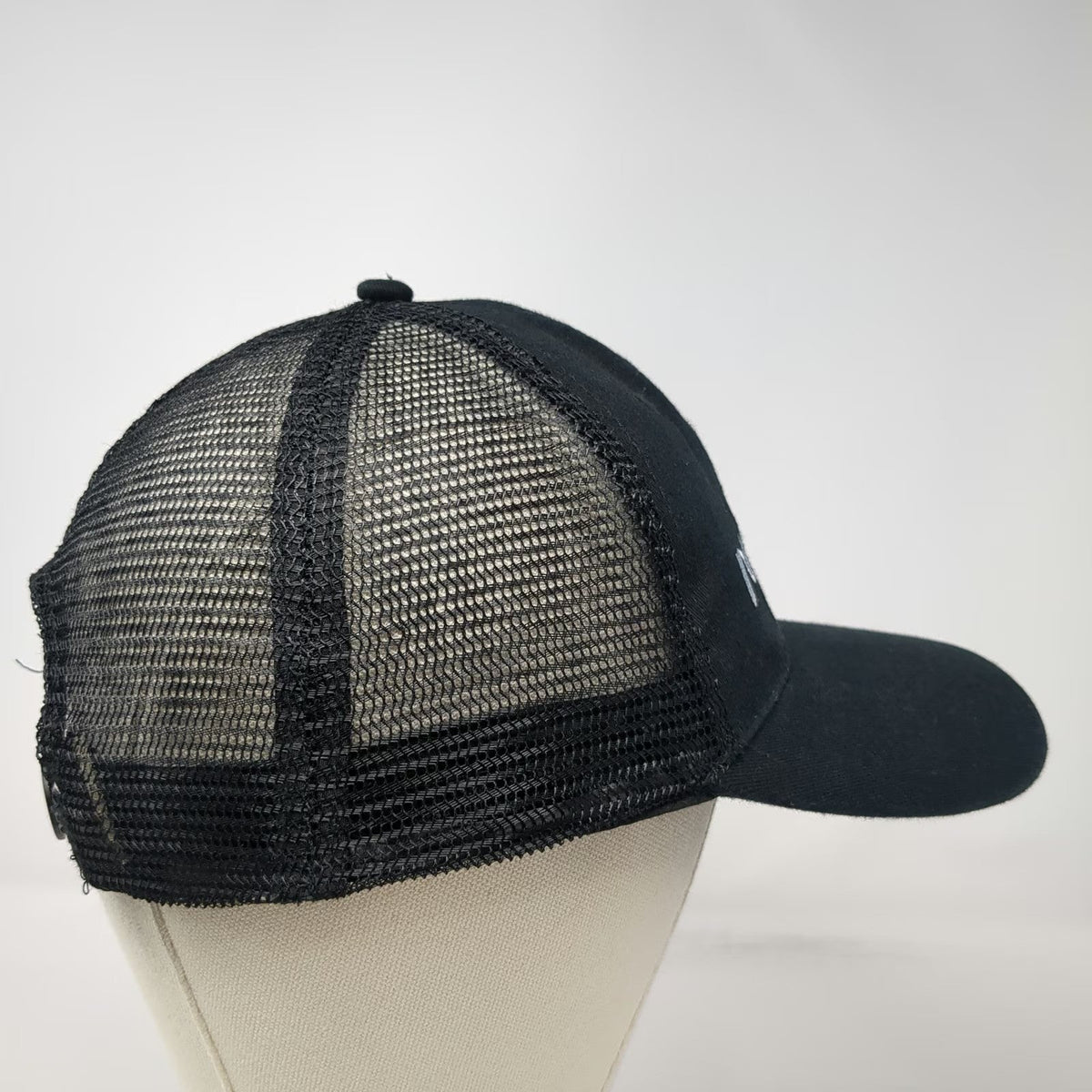 Infinity Lowe's Logo Black Trucker Hat One Size White Mesh Snapback Corporate