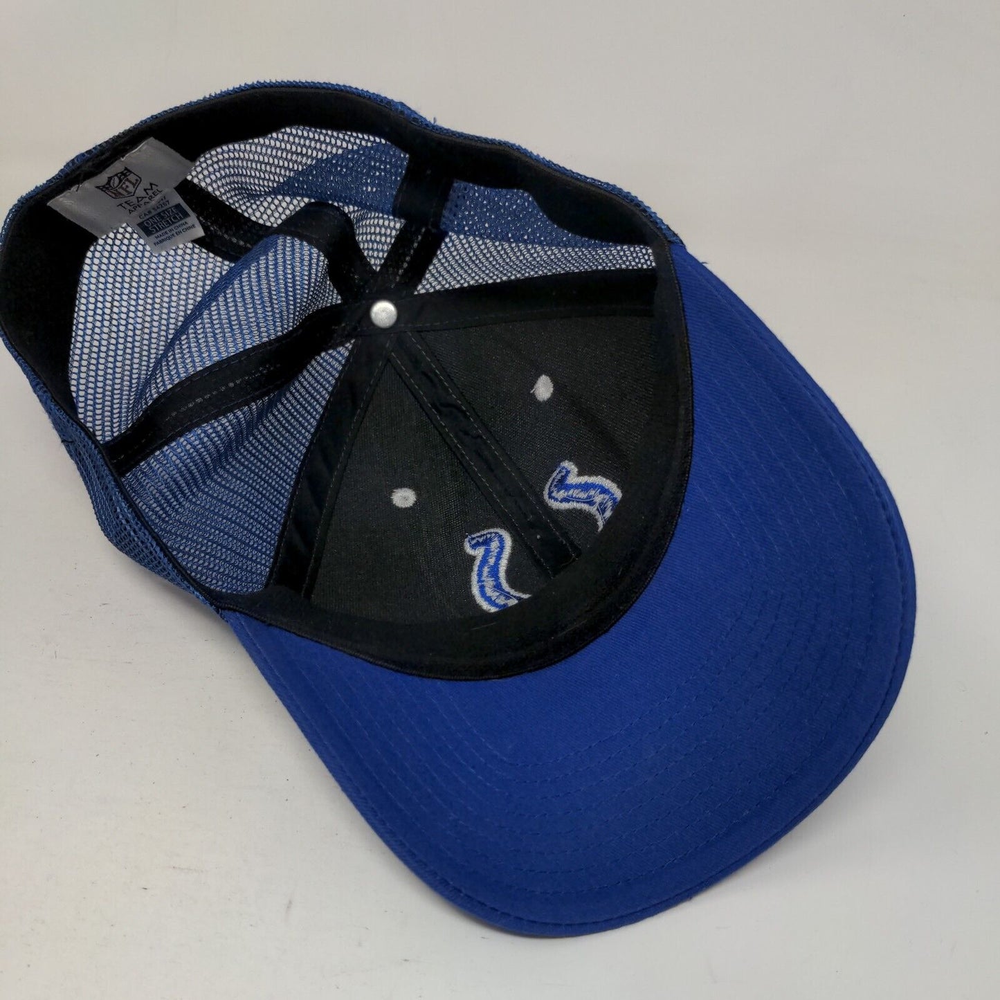 NFL Team Apparel Indianapolis Colts Fitted Mesh Back Hat Blue OS Embroidered