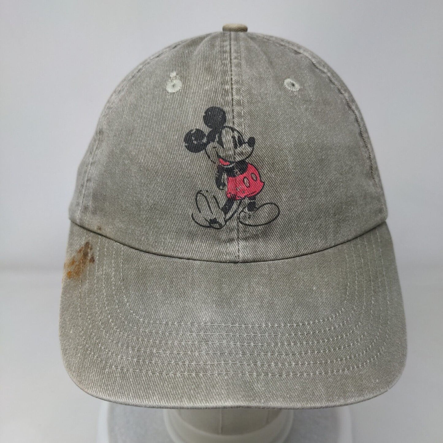 Mickey Mouse Strapback Hat Tan Adult Adjustable 6 Panel Disney