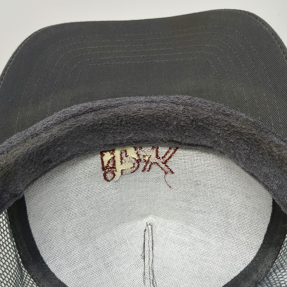 Otto iPAK Logo Trucker Hat Gray One Size Mesh Back Snapback Rope Braided Foam