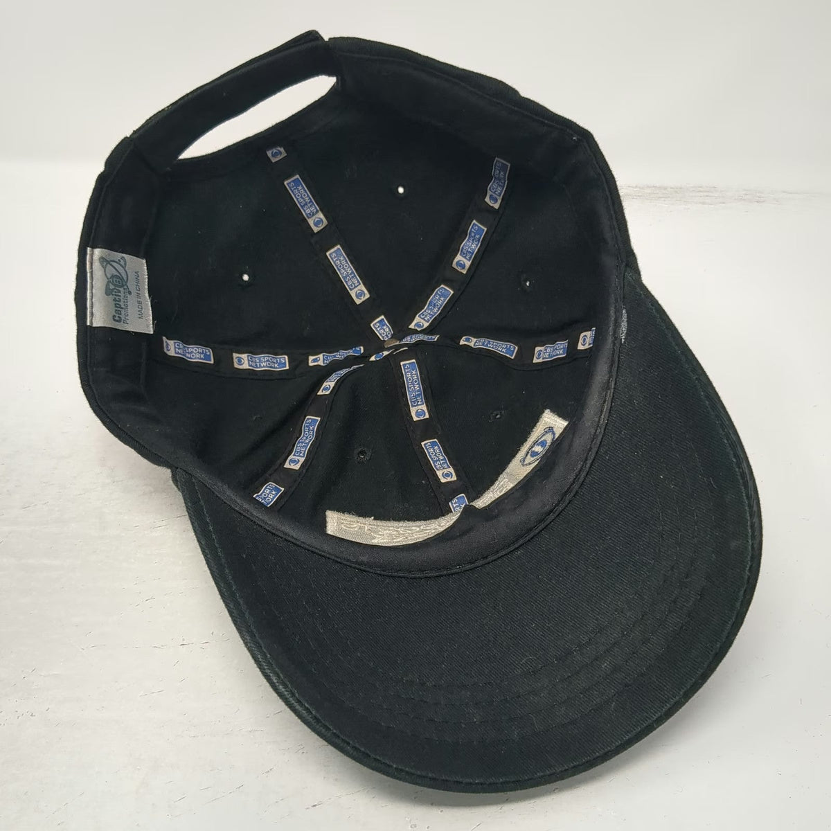 Captiv8 Baseball Cap Black One Size CBS Sports Network Strapback Hat Adjustable