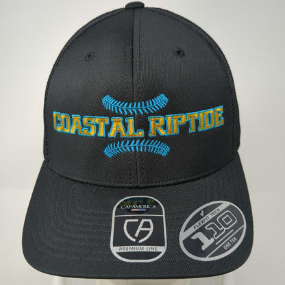Cap America Trucker Hat Black One Size Coastal Riptide Flexfit 110 Snapback