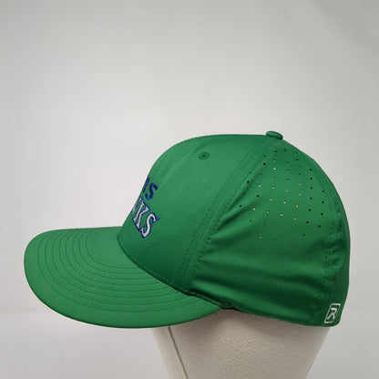 FMS Hawks Fitted Hat Green S-M Solid Embroidered Perforated Richardson