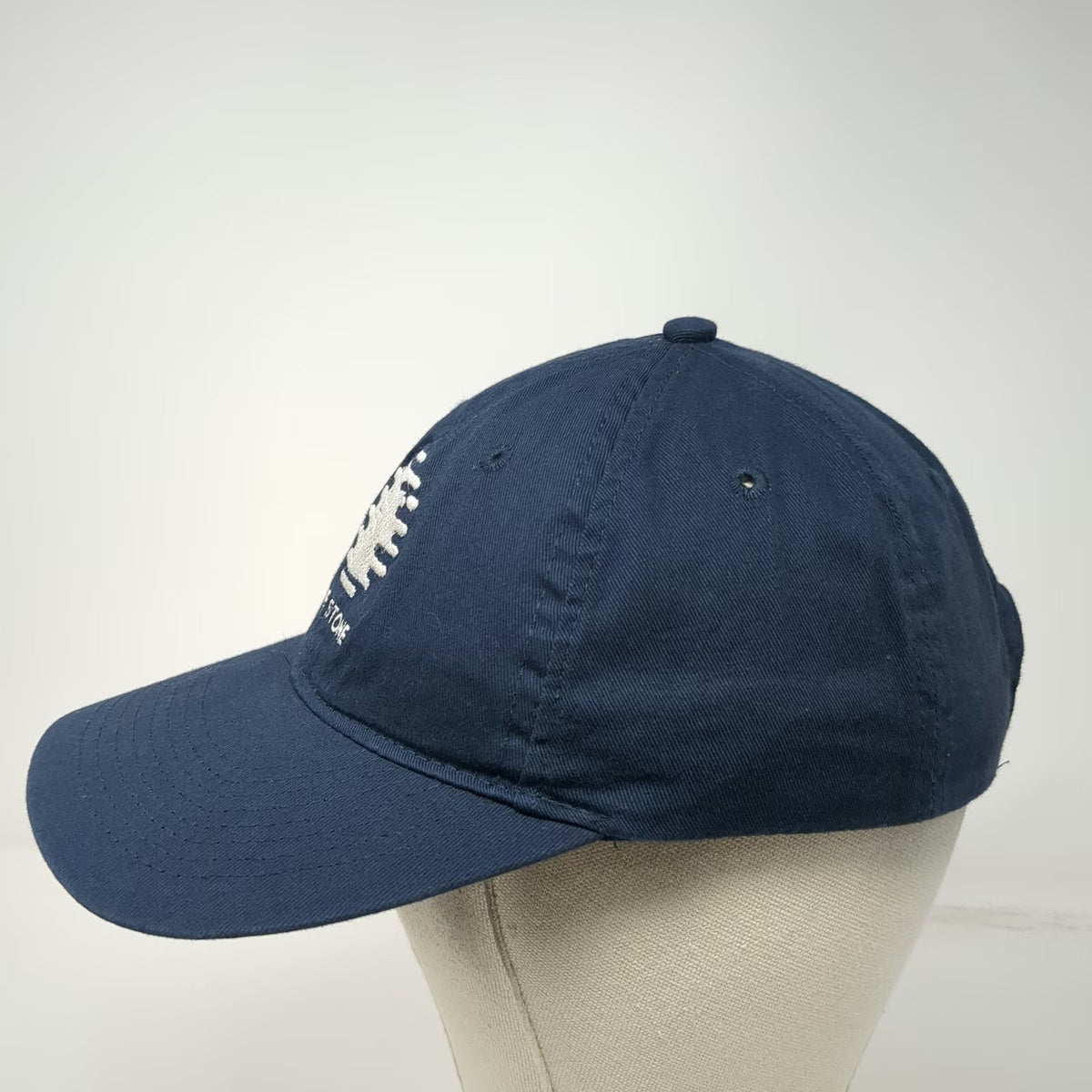 Port & Company Baseball Cap Blue One Size One Stone Logo Strapback Cotton Hat