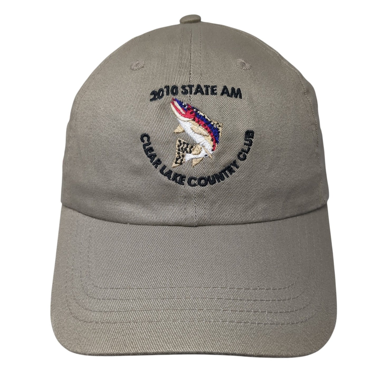 2010 State Am Clear Lake Country Club Baseball Cap Brown OS Adjustable Cotton