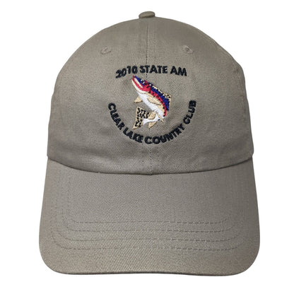 2010 State Am Clear Lake Country Club Baseball Cap Brown OS Adjustable Cotton