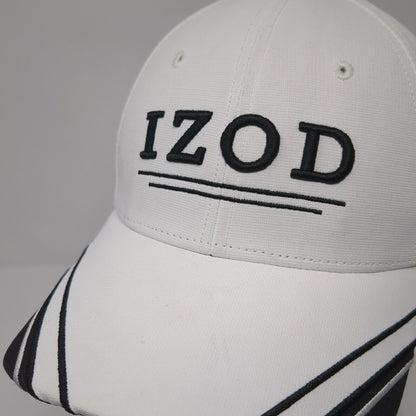 IZOD Slideback Hat White One Size Adjustable Embroidered 6 Panel