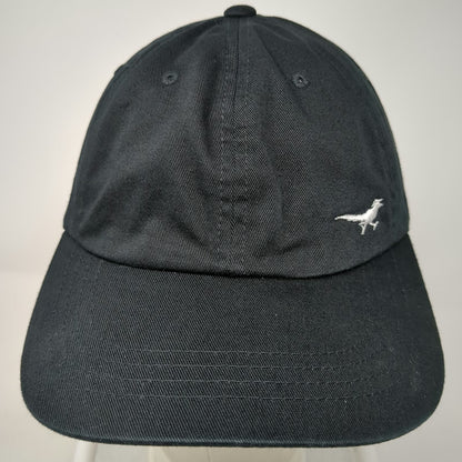 Yupoong Baseball Cap Black White One Size JIFU Bird Logo Cotton Hat Slideback