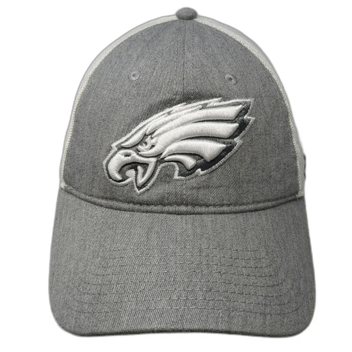 Philadelphia Eagles NFL Fanatics Gray White OSFM Trucker Hat Mesh Back Snapback