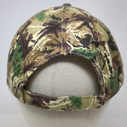 Otto Baseball Cap Green Camo One Size Embroidered Laurel Wreath Leaf Hat 1998