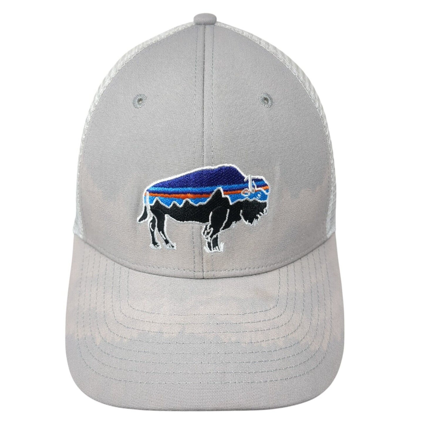 Buffalo Snapback Trucker Hat Gray One Size Adjustable Mesh Back Patagonia