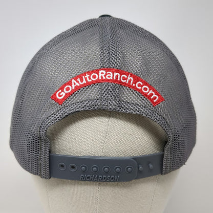 Richardson Trucker Hat Black One Size GoAutoRanch AR Logo Snapback Mesh 112
