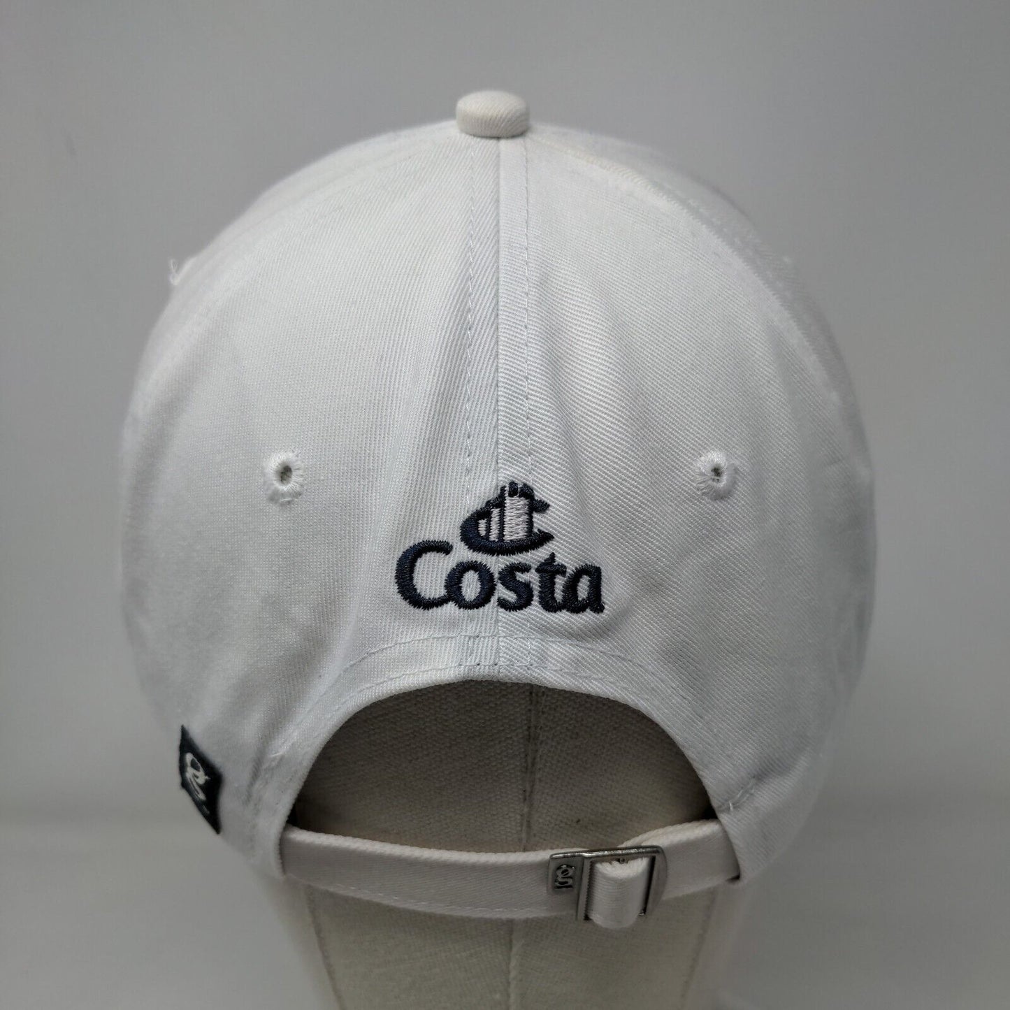 Costa Atlantica Slideback Hat White OS Adjustable Embroidered Gear For Sports