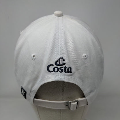 Costa Atlantica Slideback Hat White OS Adjustable Embroidered Gear For Sports