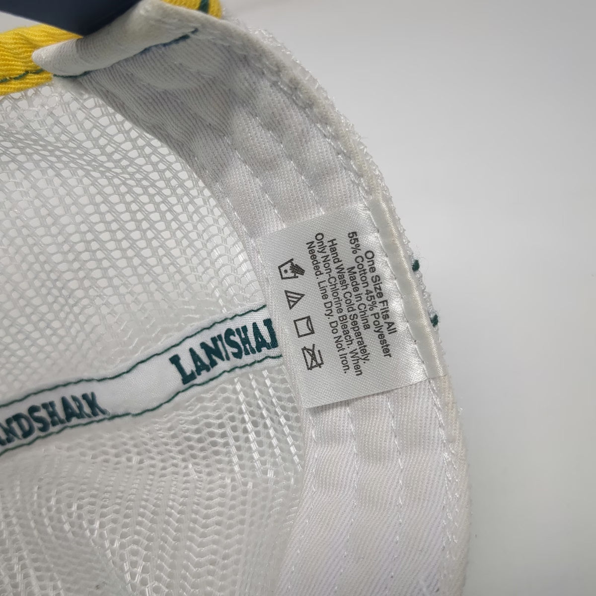 LandShark Trucker Hat Blue One Size Mesh Snapback Distressed Island Style Lager