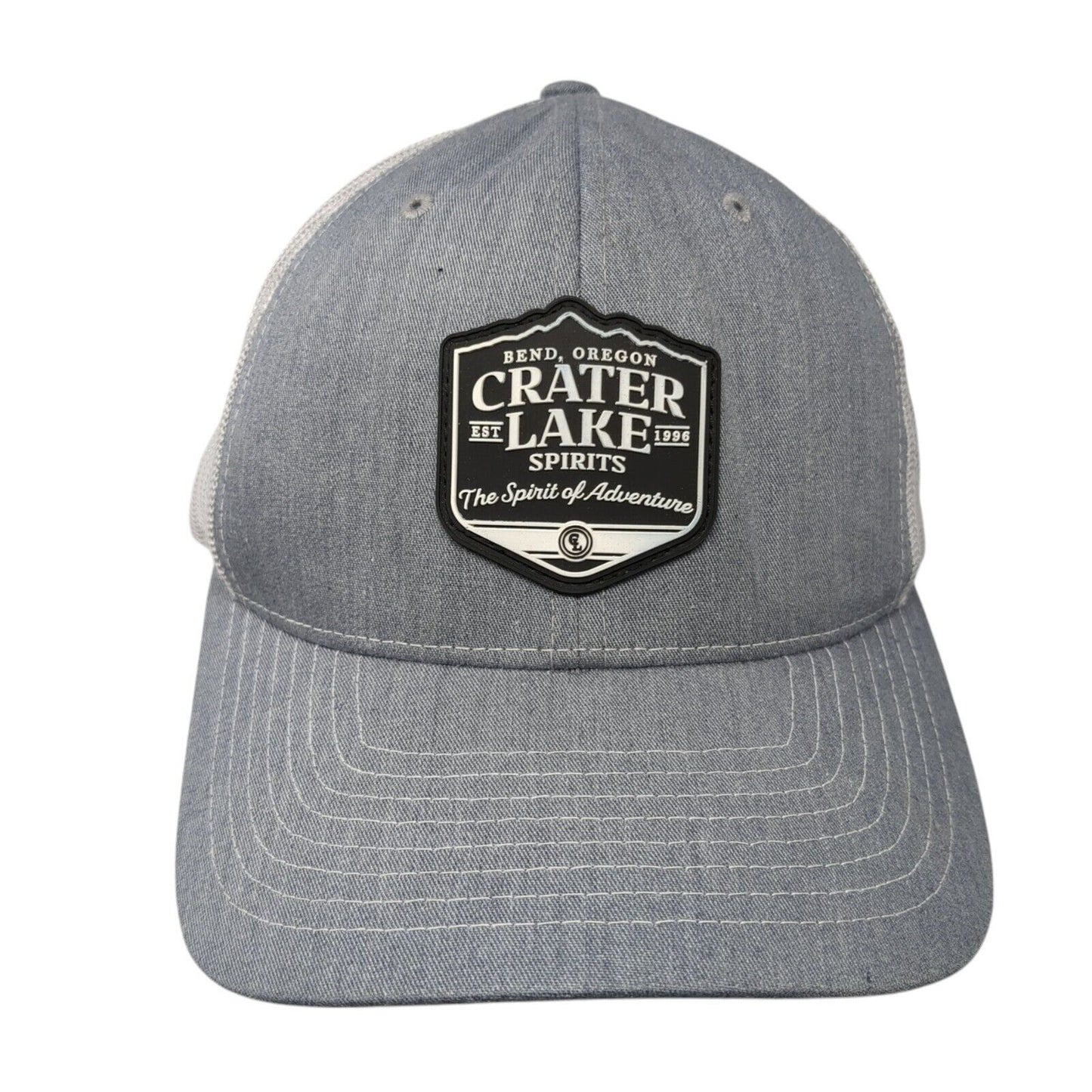 Bend Oregon Crater Lake Spirits Est 1996 Snapback Trucker Hat Gray OS Richardson