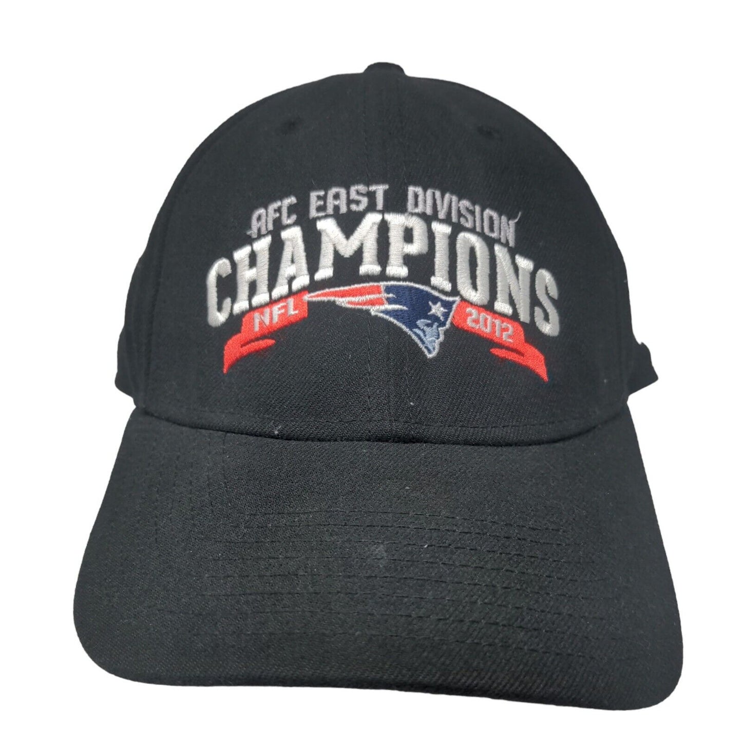 New Era Men's Strapback Hat Black OSFM Embroidered New England Patriots 2012