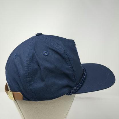 Sportcap Supreme 5 Panel Blue One Size Rope Brim Leather Strap Idaho Lumber Hat