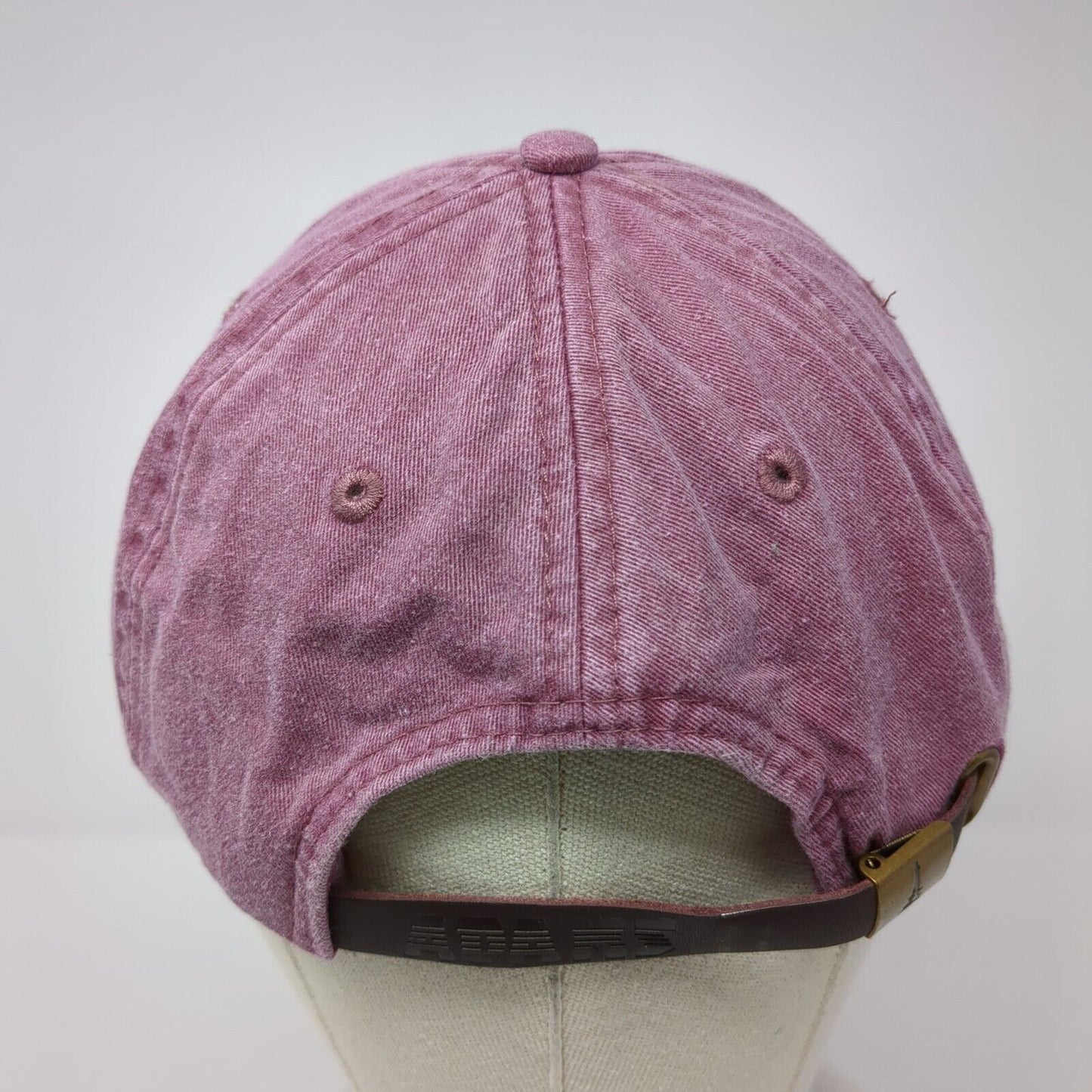 Adams Slideback Hat Red One Size Adjustable Vented Holes 6 Panel Blank