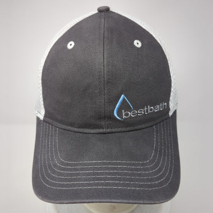 Bestbath Strapback Trucker Hat Gray One Size Adjustable Embroidered Mesh Back