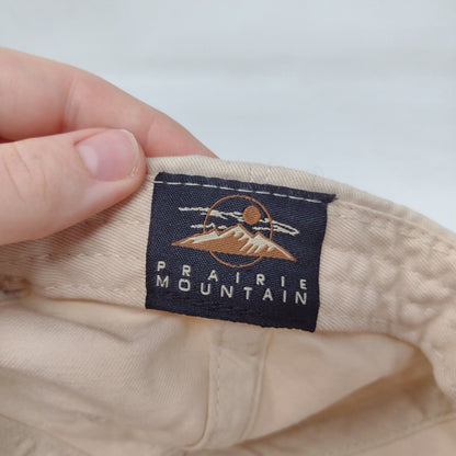 NASA Slideback Hat Tan One Size Adjustable Embroidered Prairie Mountain Cotton
