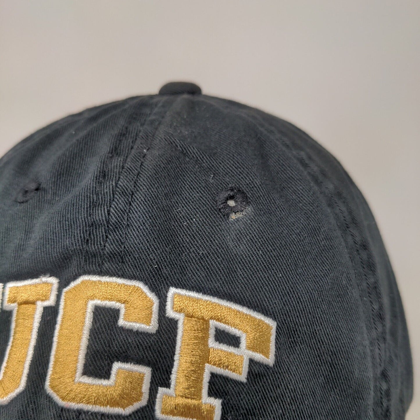 Top of the World Men's Slideback Hat Black Embroidered UCF Knights Logo Cotton