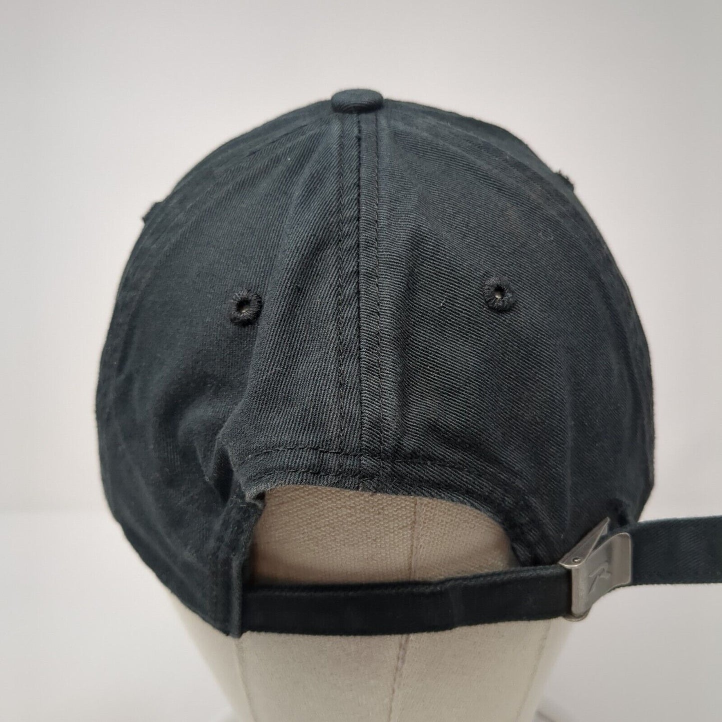 Richardson Slideback Baseball Cap Black Large Adjustable Embroidered 6 Panel