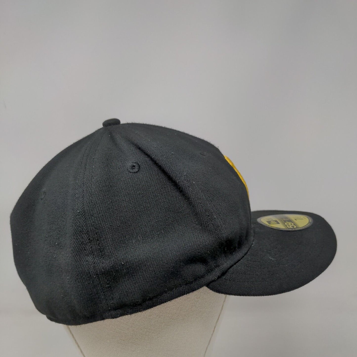 Pittsburgh Pirates Fitted Hat Black Size 7 1/2 Embroidered New Era 59Fifty MLB