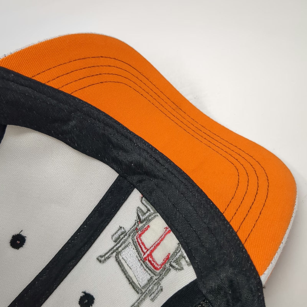 360 Apparel Baseball Cap White Orange One Size Kenworth Sales Mesh Back Hat