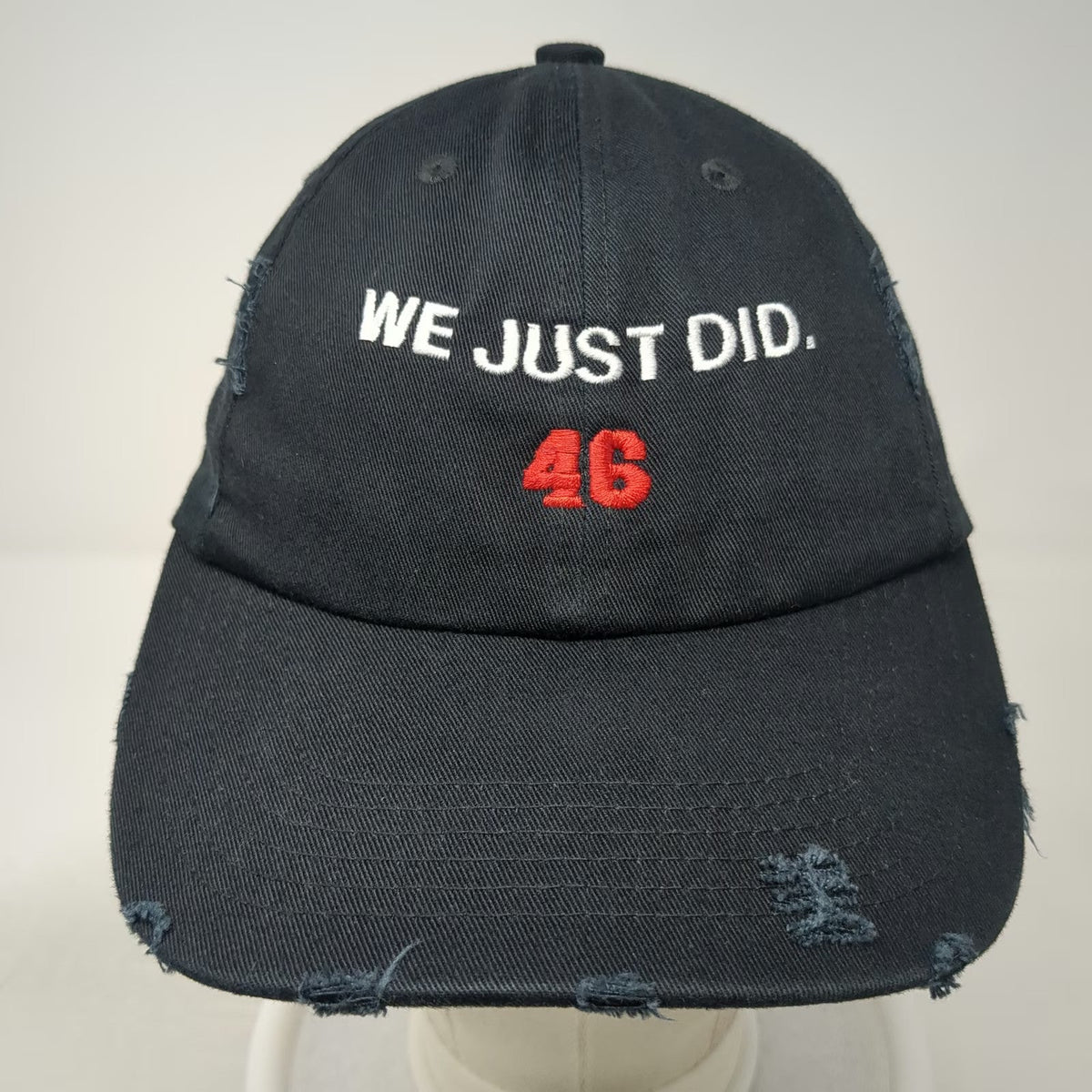 District Baseball Cap Black White Red One Size WE JUST DID 46 Embroidered Hat