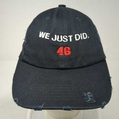 District Baseball Cap Black White Red One Size WE JUST DID 46 Embroidered Hat