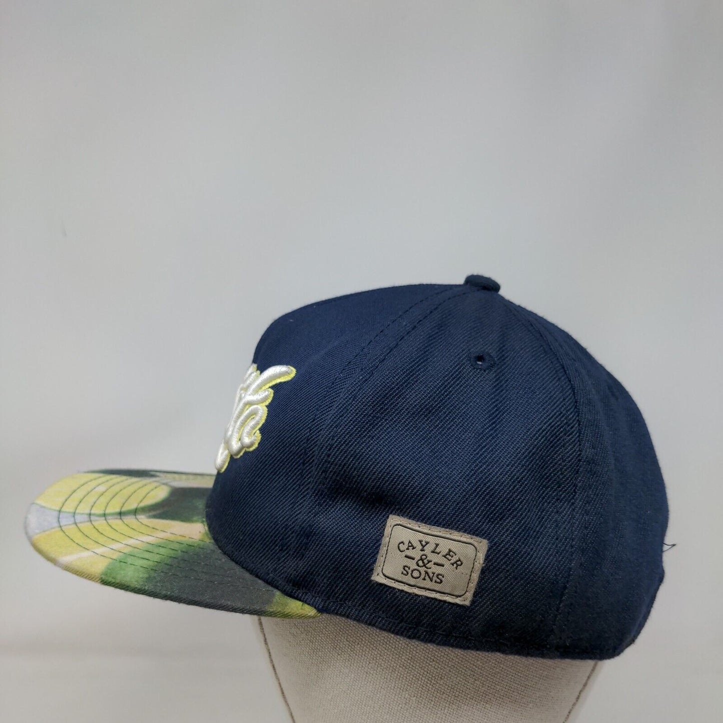 Cayler & Sons Snapback Hat Embroidered Mojito Madness Logo Blue 100% Cotton