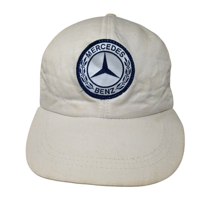 Mercedes Benz Patch Strapback Hat White One Size Adjustable 6 Panel