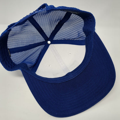 TV Snapback Trucker Hat Blue One Size Adjustable Mesh Back 6 Panel Richardson