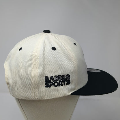 Yupoong Snapback White One Size Hat Badder Sports Paper Bag Logo Flat Brim