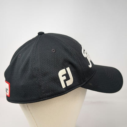 Titleist Baseball Cap Black XL Pro V1 FootJoy Performance Mesh Stretch Fit Hat