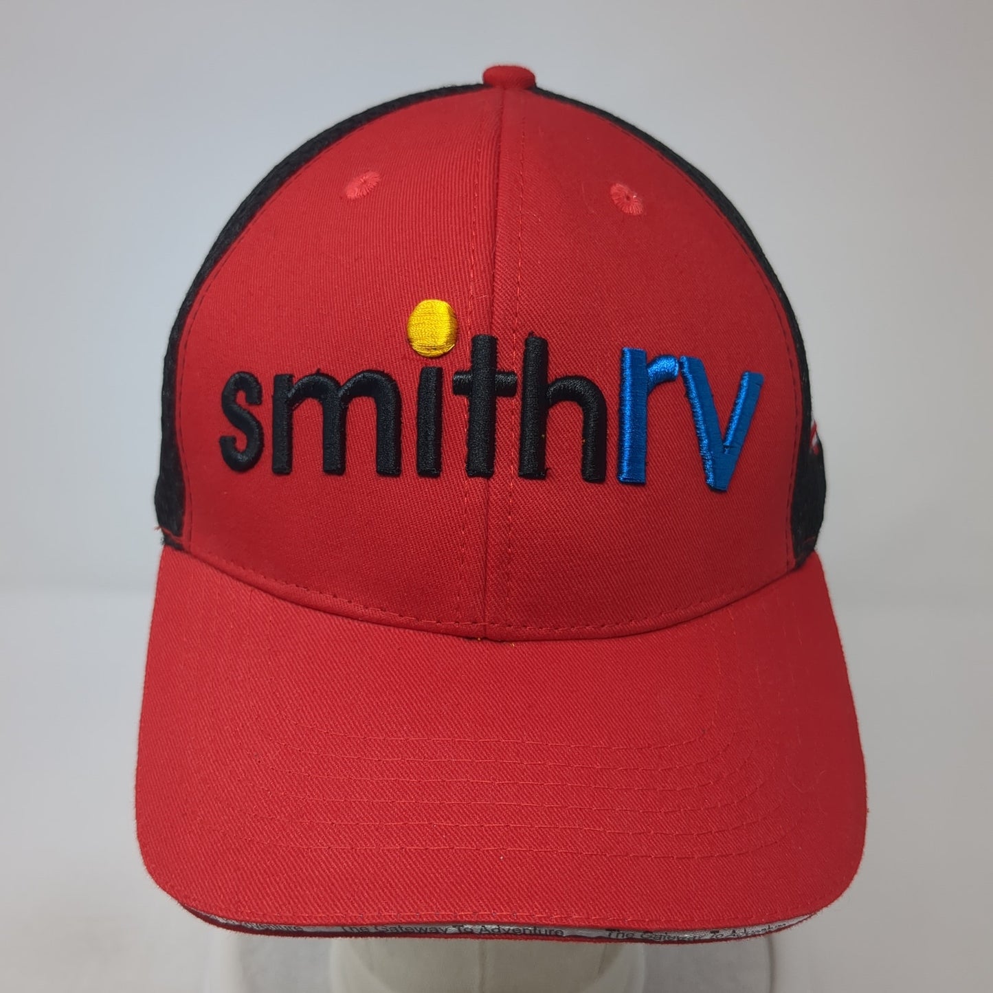 Smith RV Trucker Hat Red One Size Adjustable Embroidered Mesh Back 360 Apparel