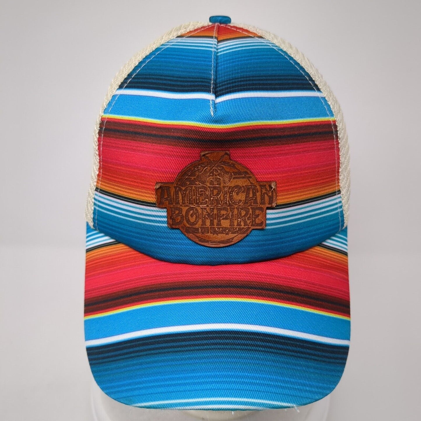 American Bonfire Strapback Trucker Hat Multicolor One Size Adjustable Mesh Back