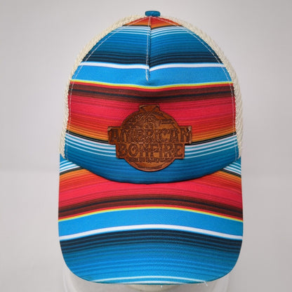 American Bonfire Strapback Trucker Hat Multicolor One Size Adjustable Mesh Back