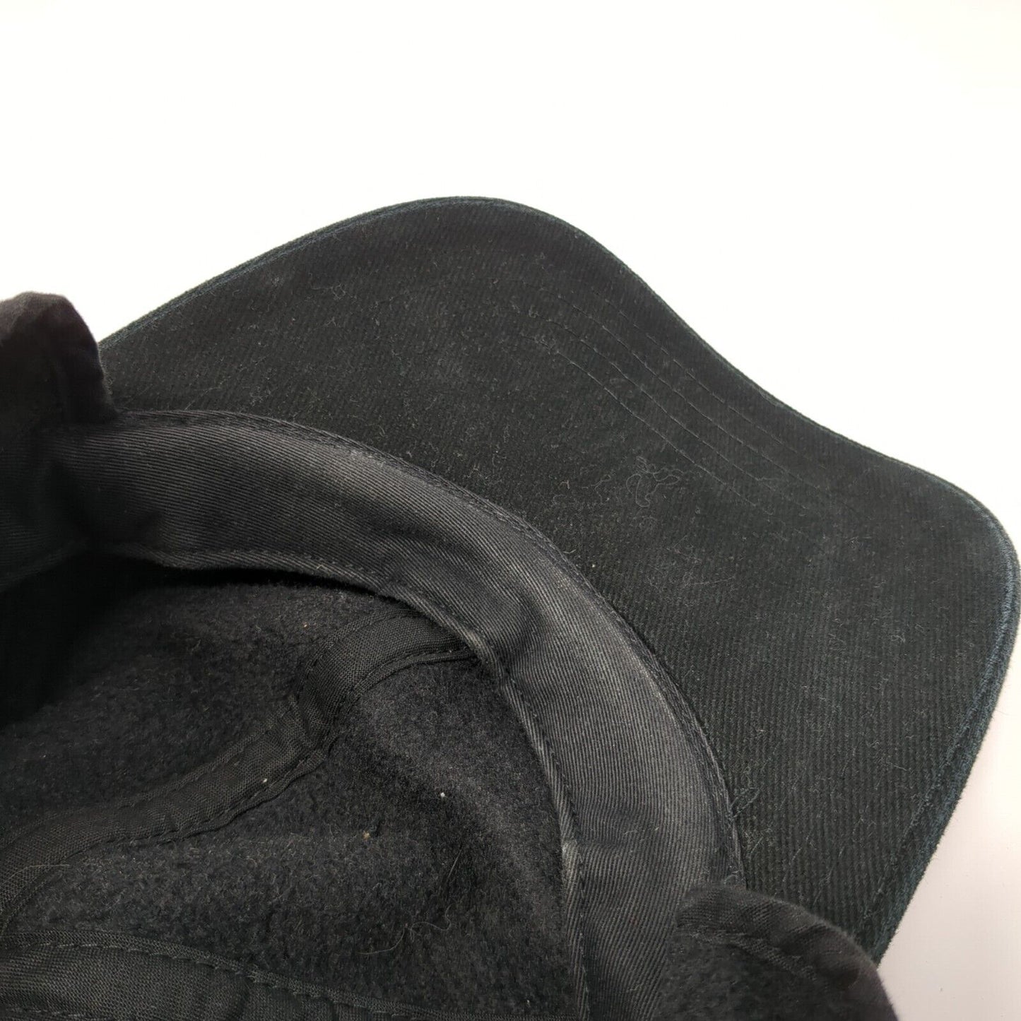 Paramount Headwear Fitted Hat Black Medium Ear Flap Solid Fleece Blank