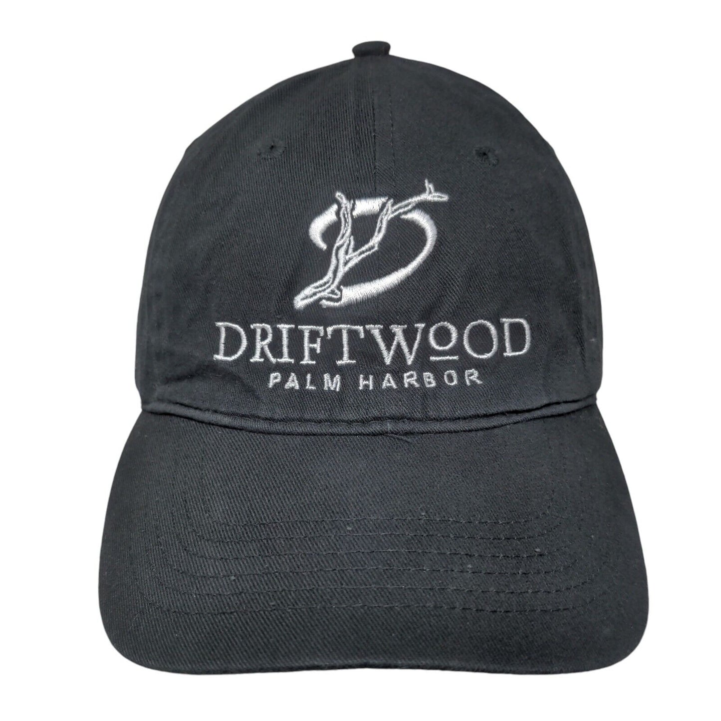 Driftwood Palm Harbor Strapback Hat Black One Size Embroidered Big X