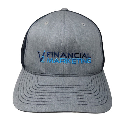 V2 Financial Marketing Snapback Mesh Back Trucker Hat Multi One Size